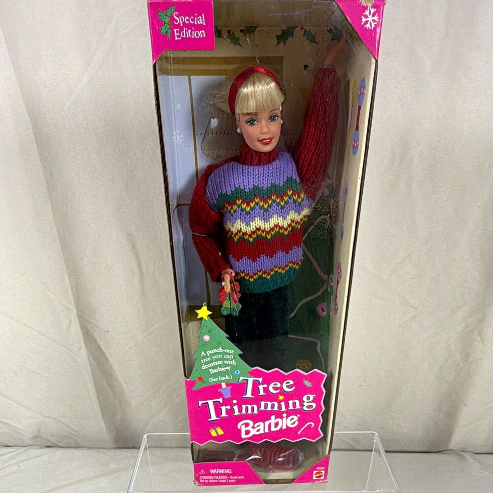 1998 Mattel Tree Trimming Barbie Doll Special Edition #22967 NRFB Christmas